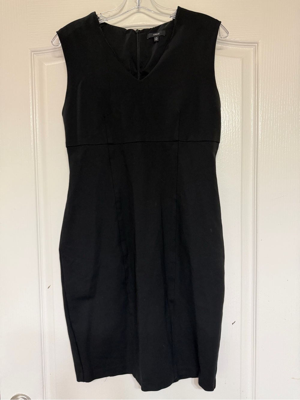 Drew Nordstrom Black Sleeveless V-Neck Sheath Dress Size M Office Cocktail